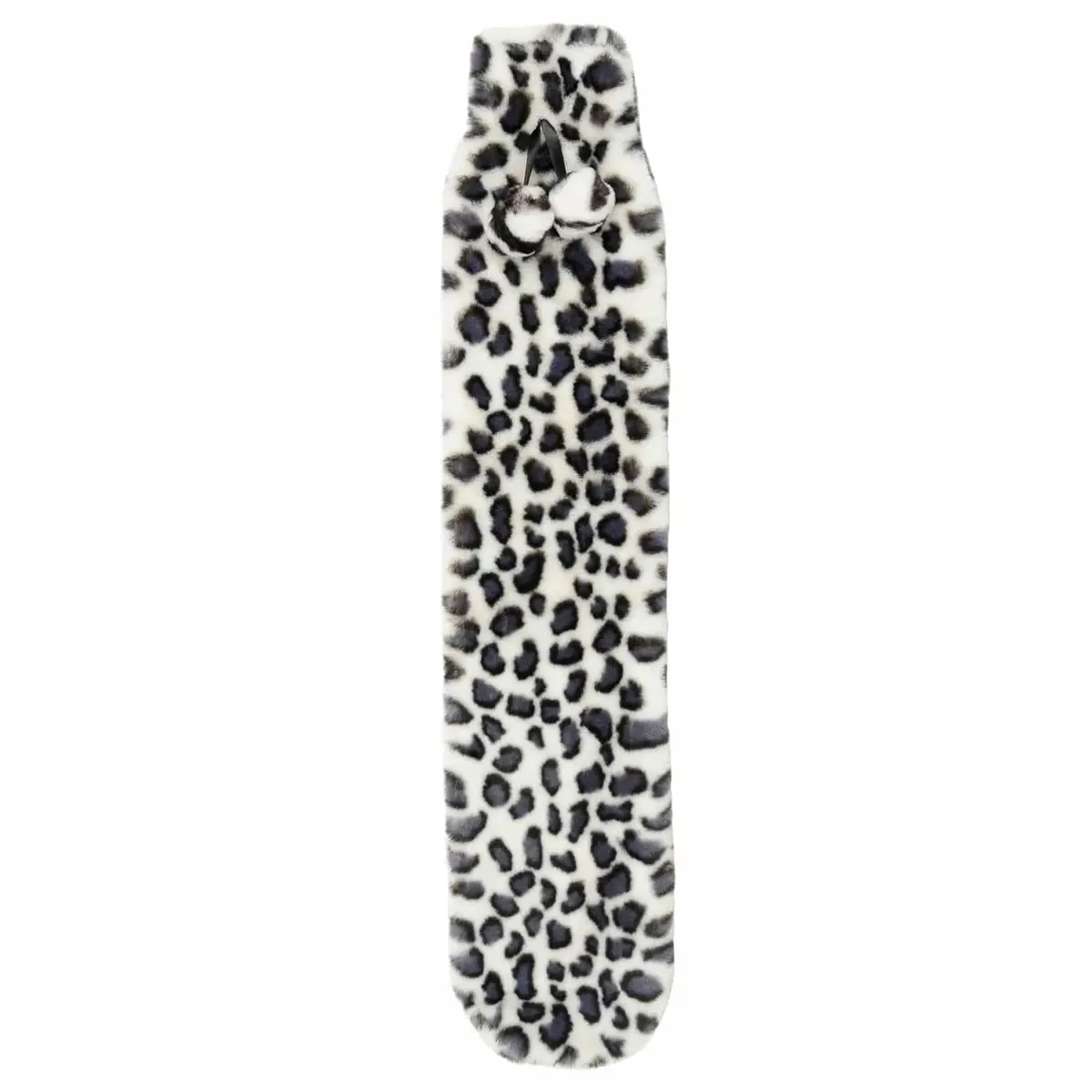 Long Hot Water Bottle Luxurious Faux Fur Animal Print Cover 72Cm 1
