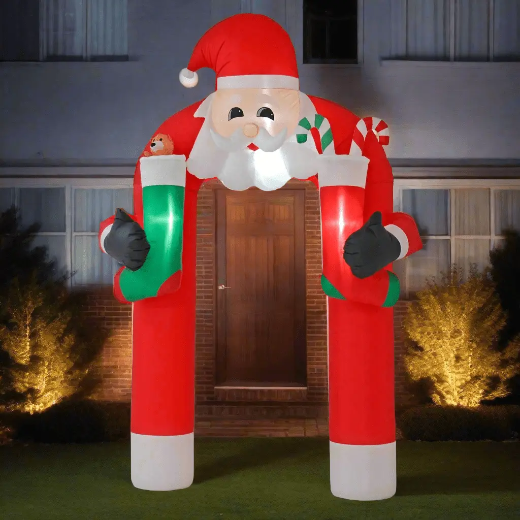 11Ft Giant Inflatable Santa Arch Christmas Decoration With Led 1