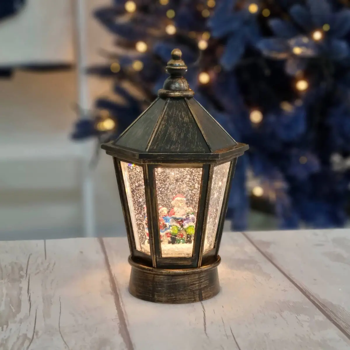 Led Light Up Glitter Water Filled Lantern Decoration 1