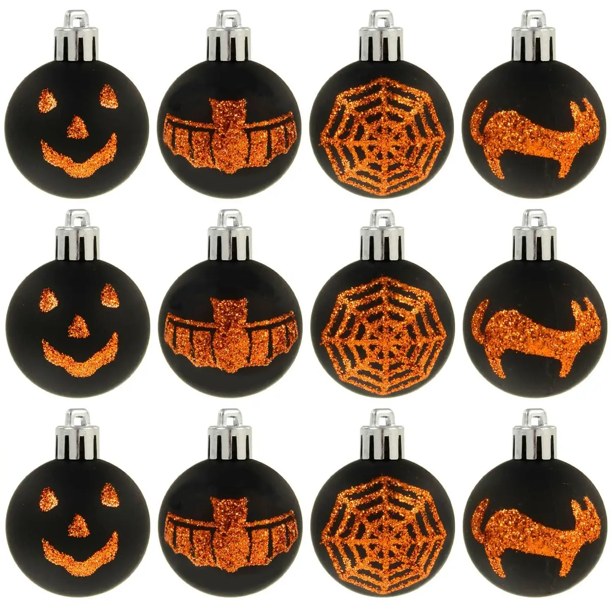 12Pk Mini Halloween Decorative Baubles 4Cm 3