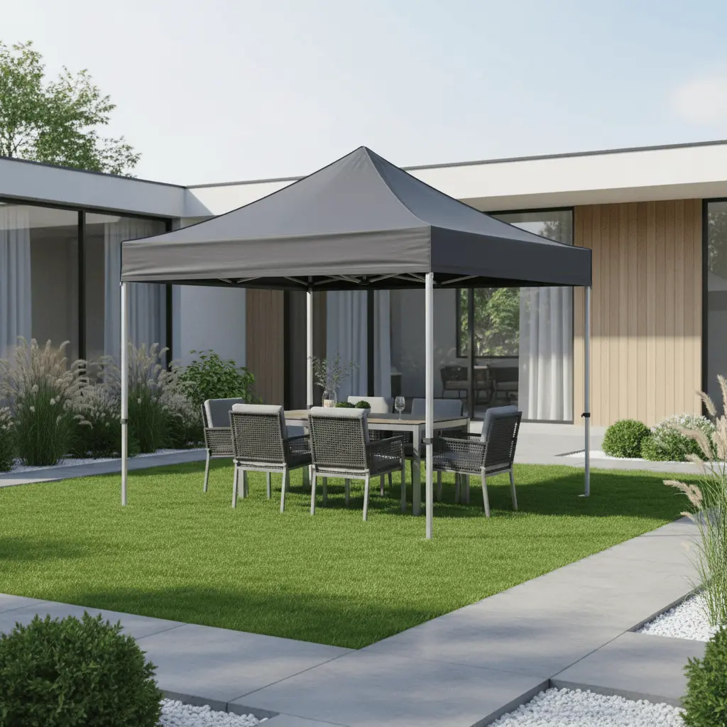 Azuma Ultimate Gazebo Pop Up Garden Marquee Sports Shelter Grey 3M 1
