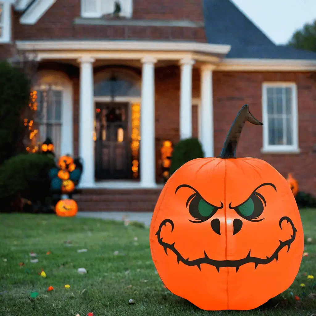 4Ft Light Up Inflatable Evil Pumpkin Halloween Party Decoration 1