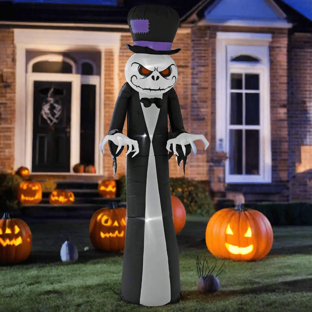 12Ft Led Inflatable Ghost Monster Purple Hat Halloween Decoration 1