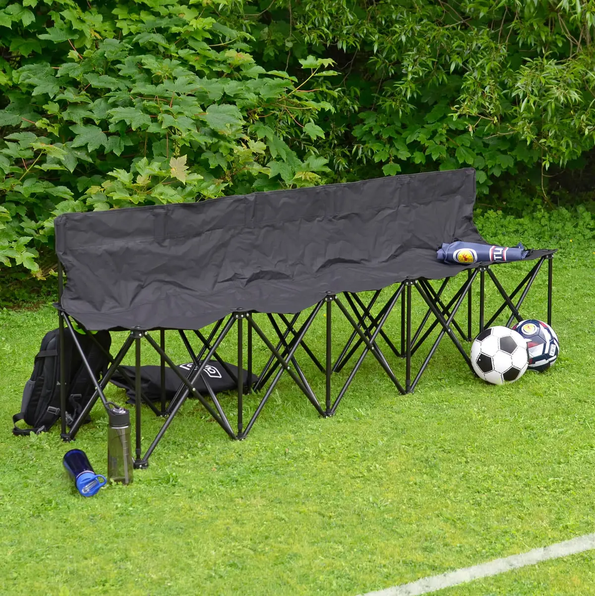 Azuma 5 Seat Folding Bench Sports Team Subs Camping Football 1
