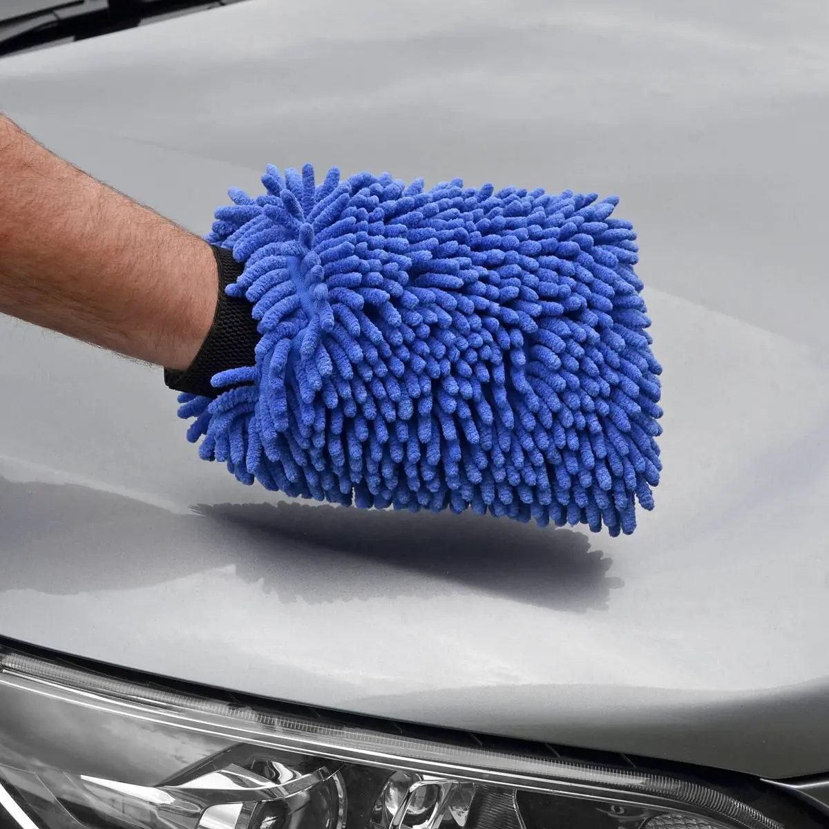 Micro-Pro Noodle Wash Mitt Microfibre Car Cleaning Glove Blue 1