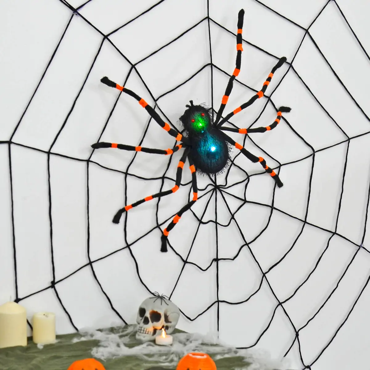 Large Spider Led Body Halloween Party Decoration Tarantula 68Cm 1