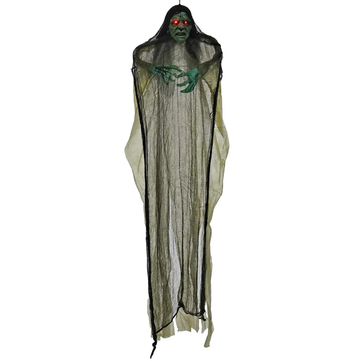 6Ft Hanging Zombie Light Up Eyes Sounds Halloween Decoration 1