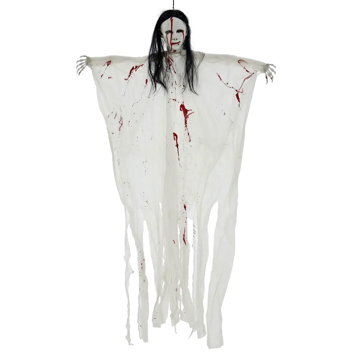 Life Size Hanging Vampiress White Shroud Halloween Decoration 1