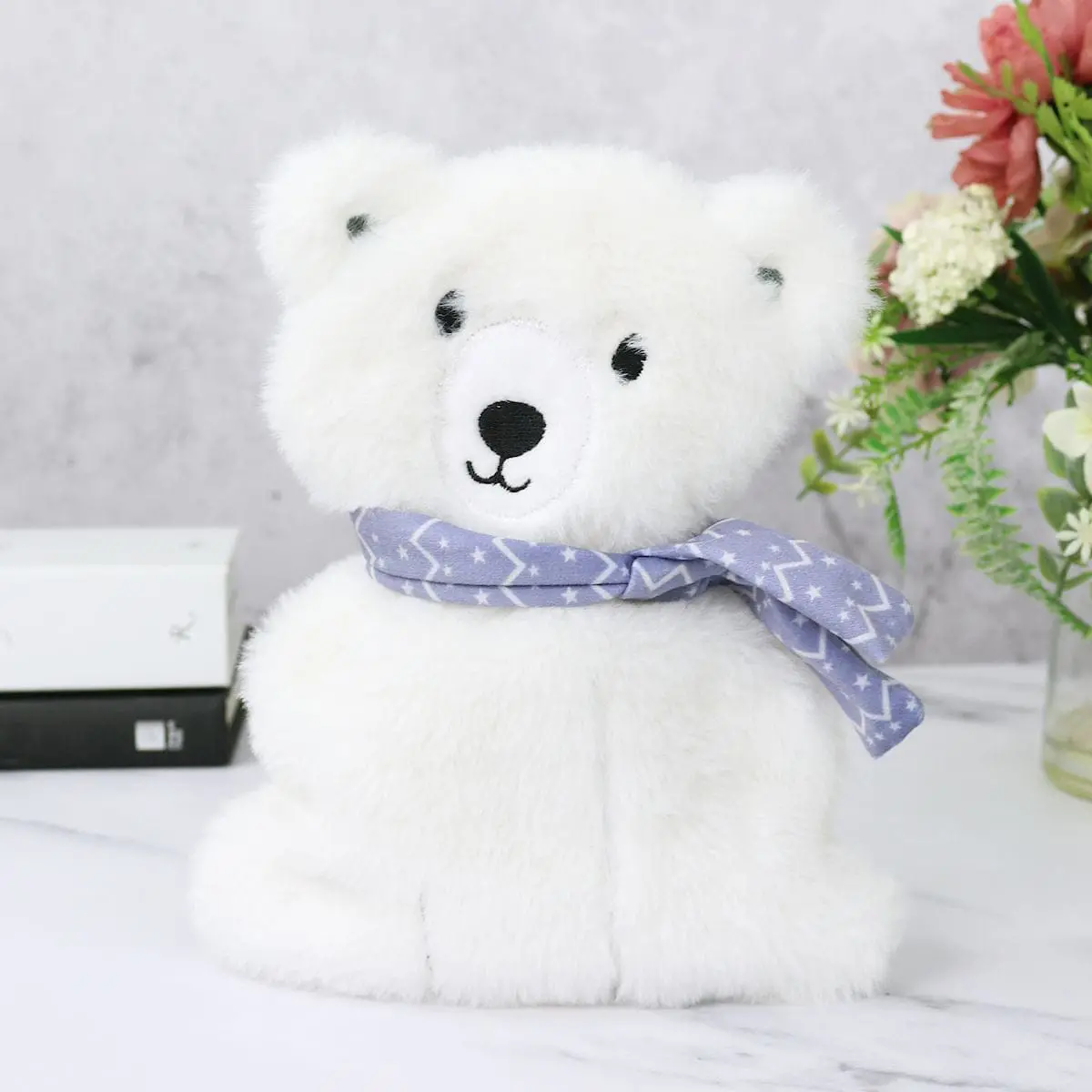 Polar Bear Heat Pack Microwave Thermotherapy Fleece Cover 25Cm 1