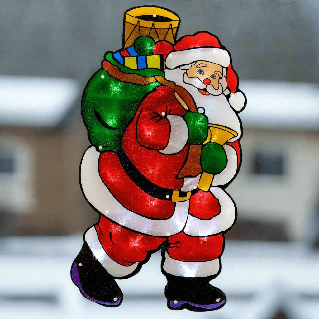 Window Silhouette 20 White Led Lights Battery Operated 46Cm 1