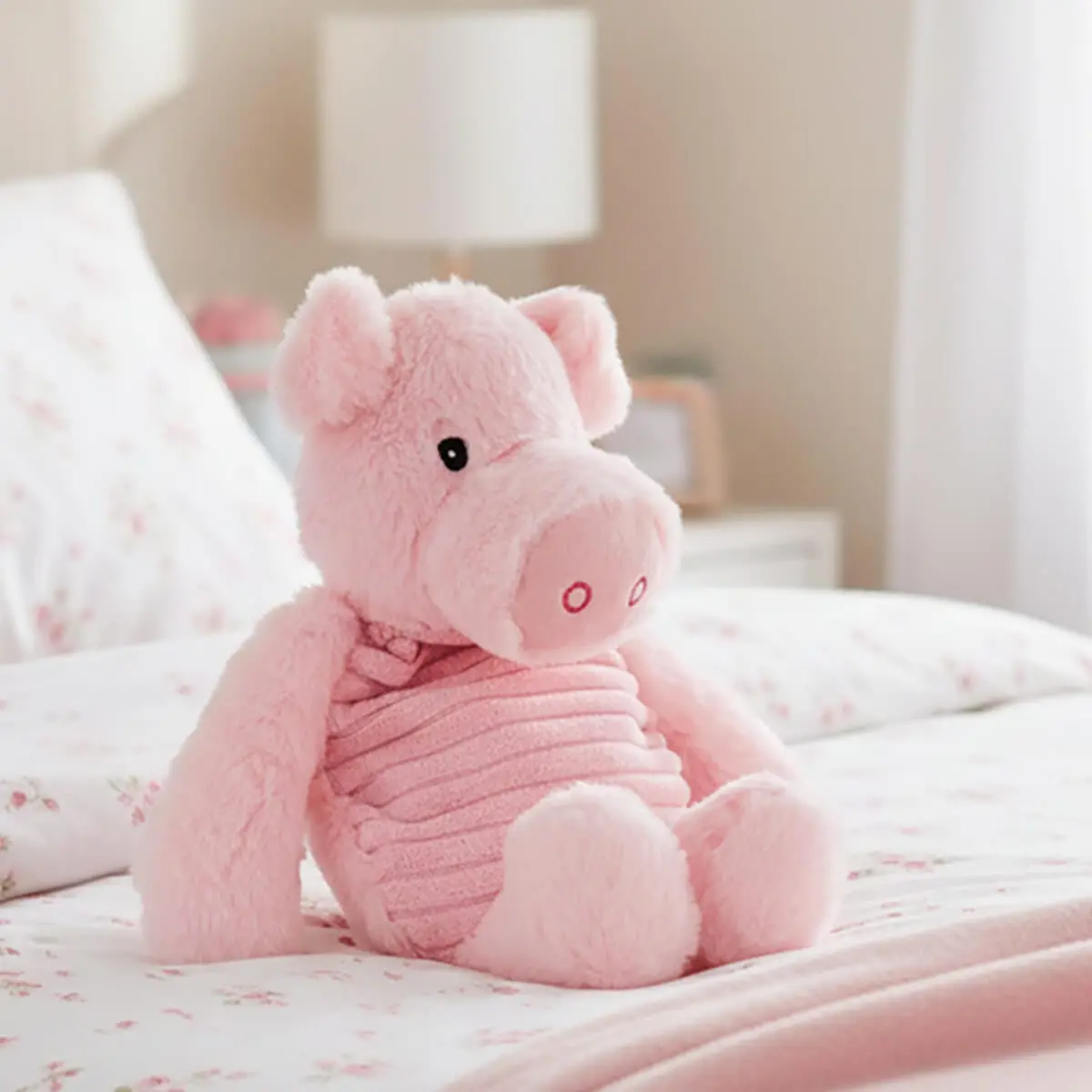 Pink Pig Microwavable Heat Pack Animal Padded Fleece Cover 33Cm 1