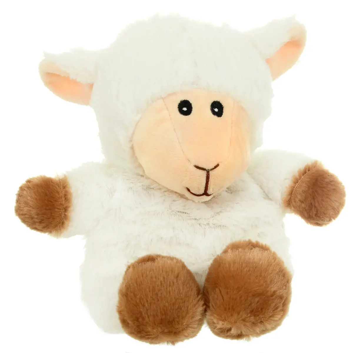 White Sheep Microwavable Heat Pack Padded Fleece Cover 30Cm 1