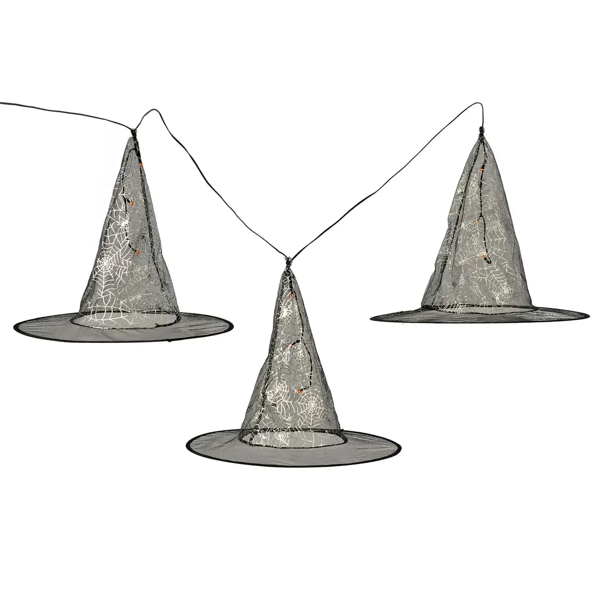 3 Witch Hats Led Lights Hanging Halloween Party Decoration 1