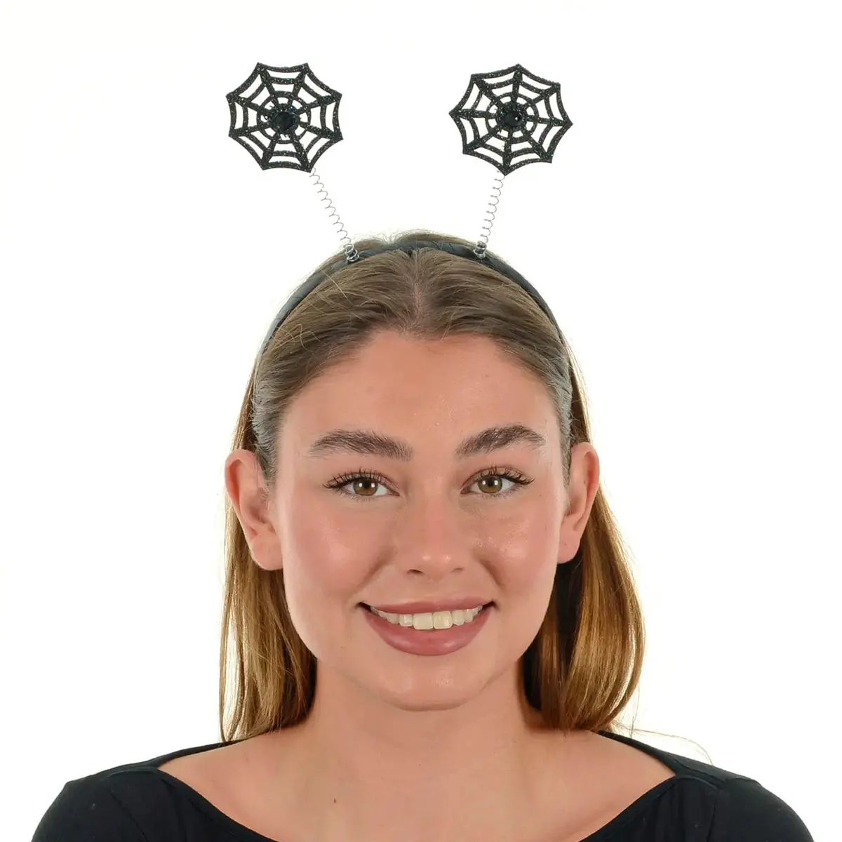 Spiders Web Head Boppers Black Glitter Headband Halloween Fun 1