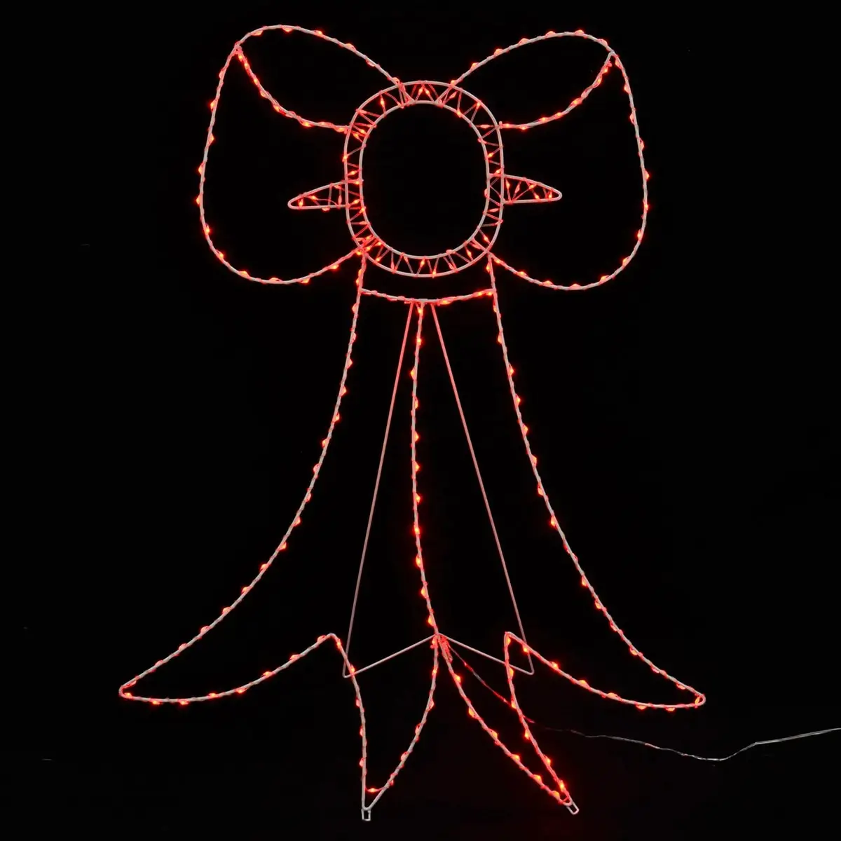 Large Red Bow Christmas Silhouette Light Outdoor Led 100Cm 1