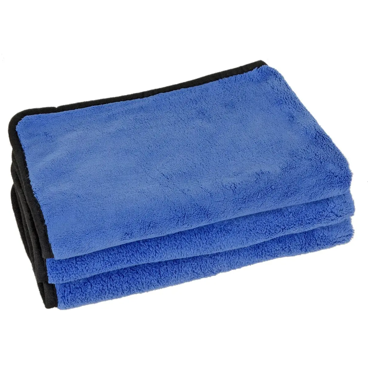 Pack Of 3 Micro-Pro Microfibre Buffing Towels Car Detailing Blue 60 X 40Cm 1