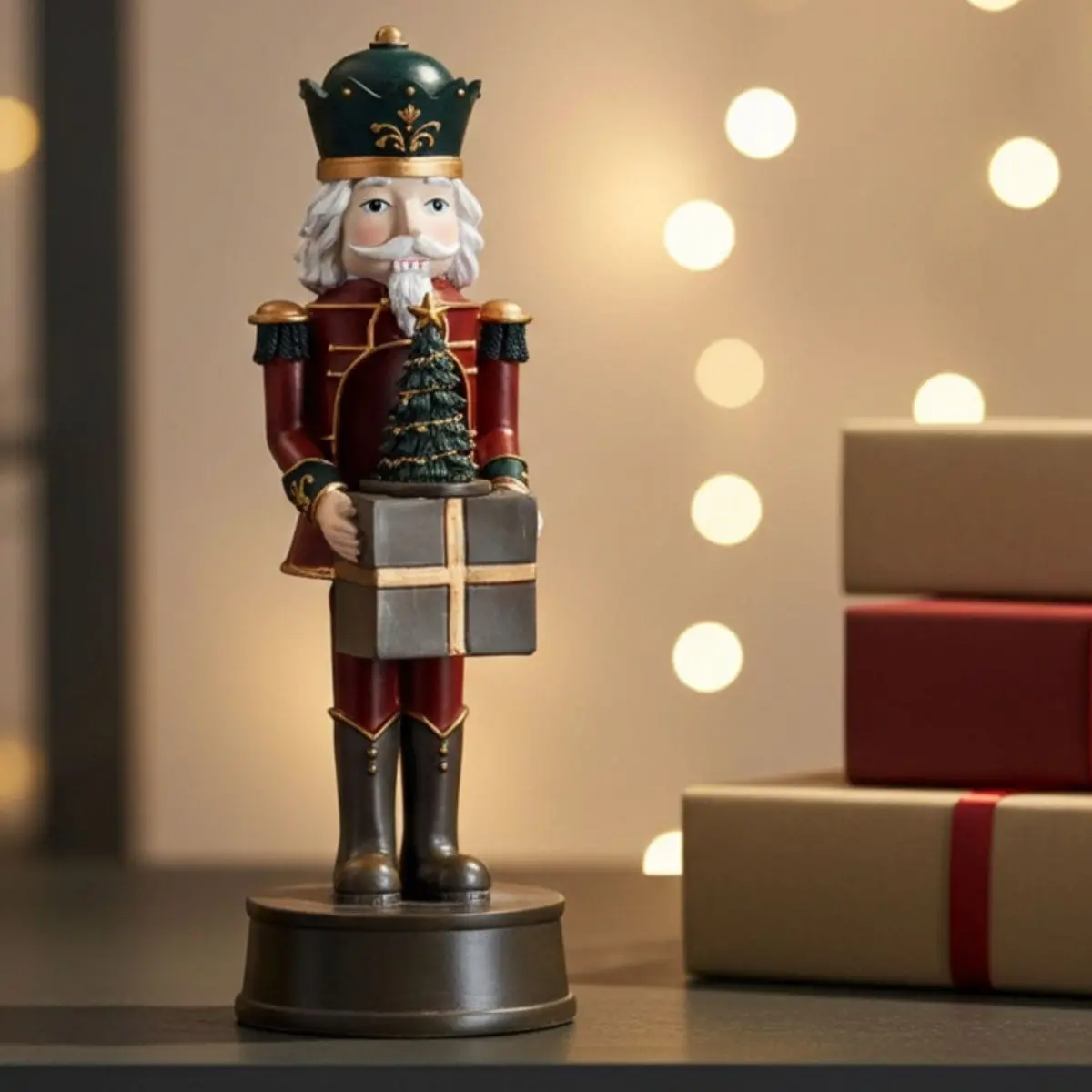 Christmas Moving Musical Nutcracker Soldier Figure Decoration 32Cm 1
