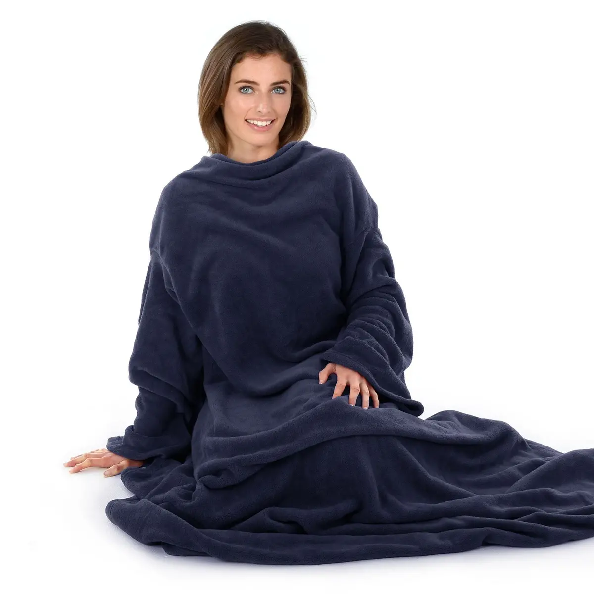 Luxurious Wrap Around Snuggle Blanket With Sleeves 137X180cm 1