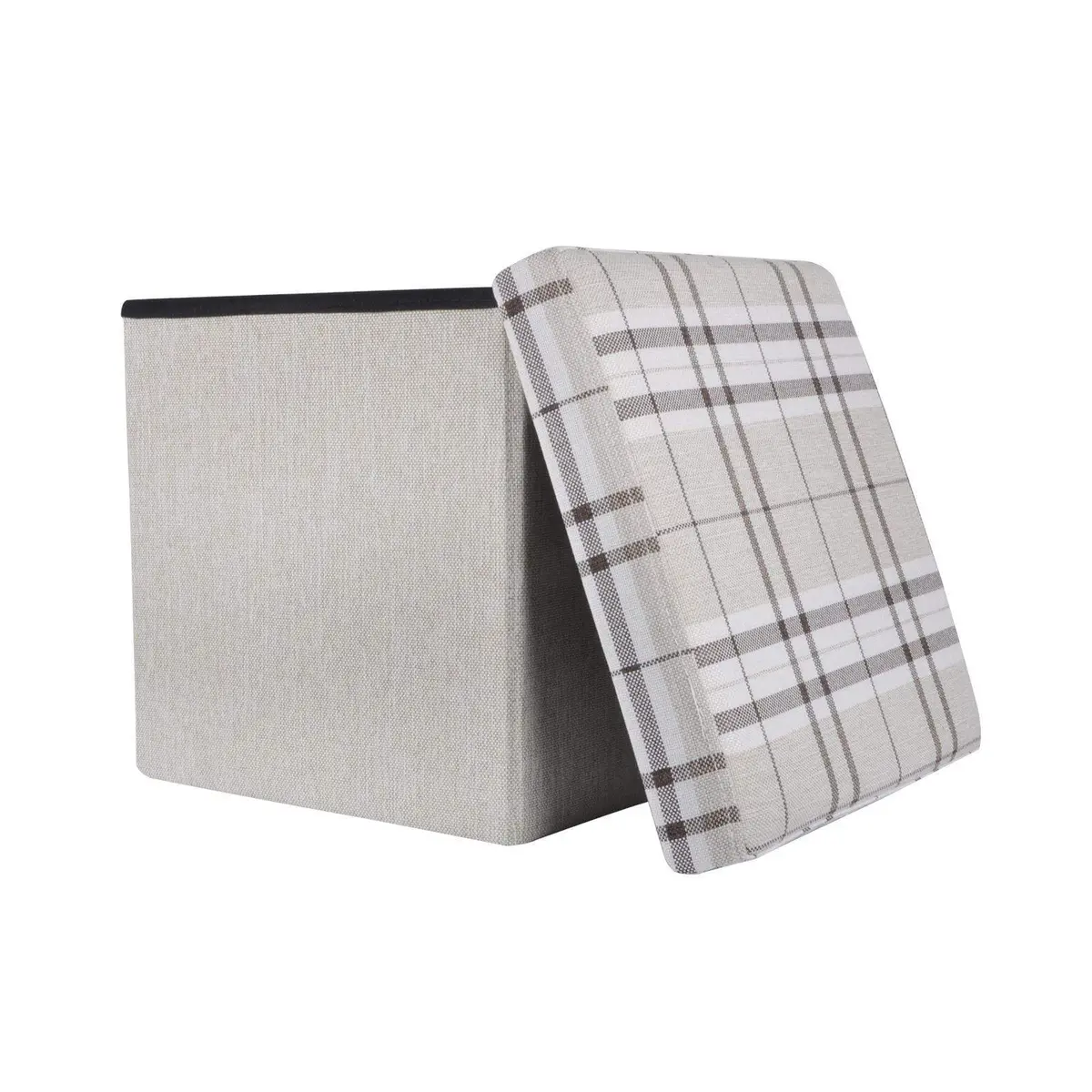 Folding Storage Ottoman Cube With Foam Lid Assorted Colours 2
