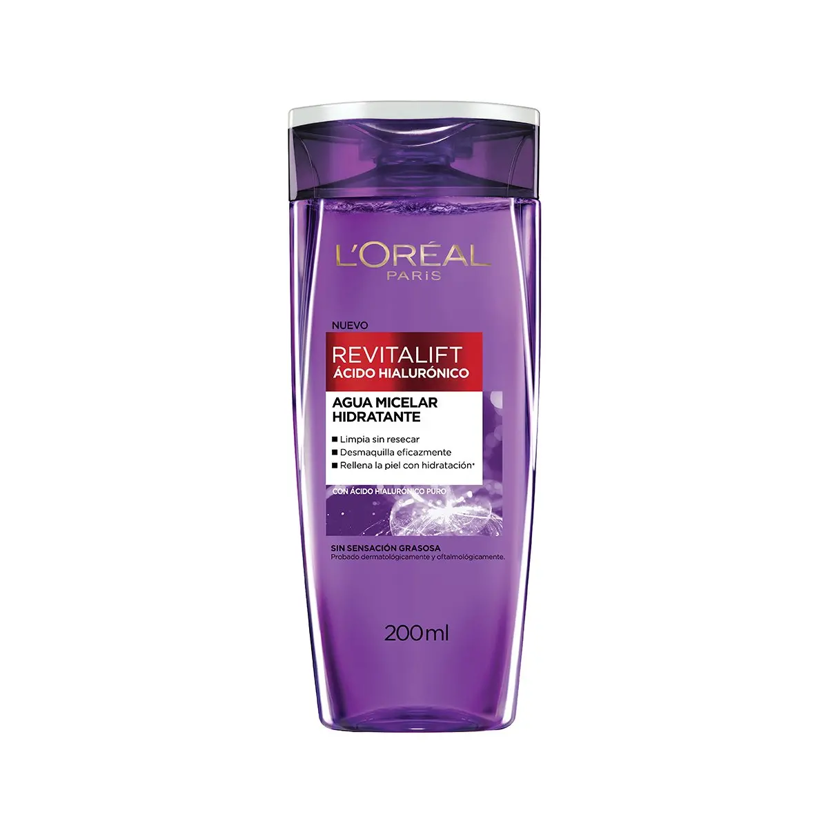 Agua Micelar Ácido Hialurónico 200Ml - Loreal Dermo Expertise 1