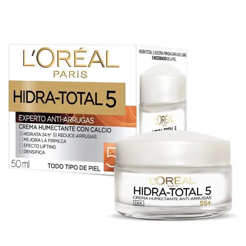 Hidra Total 5 Crema Humectante Antiarrugas +55 - Loreal Dermo Expertise 1