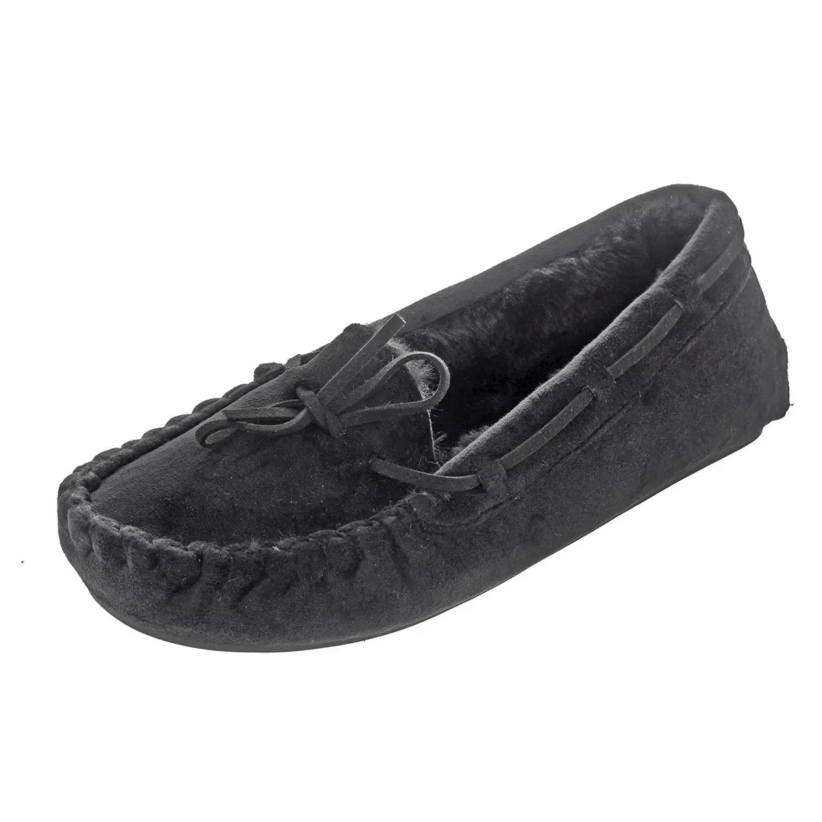 Womens Moccasin Slippers Luxury Velour Fur Lining Non-Slip 11