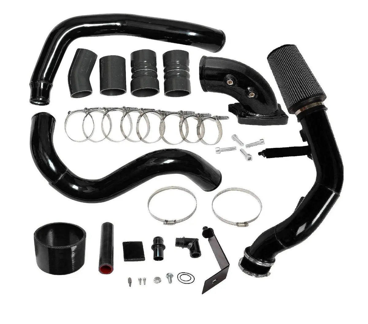 2003-07 Ford 6.0L Intercooler Charge Pipe Coupler Kit & Air Intake + Inlet Elbow 1