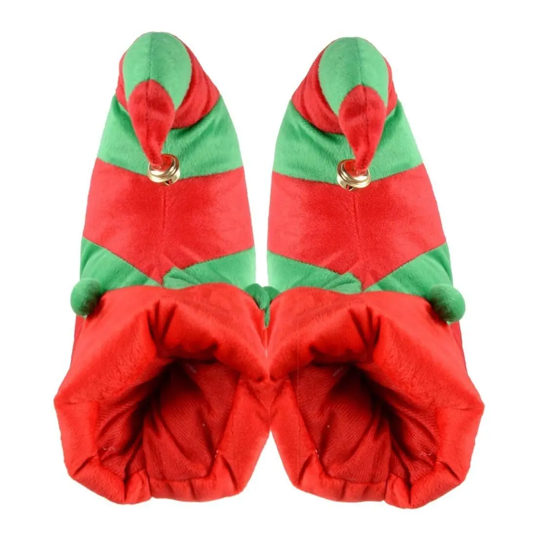 Mens Novelty Christmas Elf Slippers With Bell & Curly Toes 3