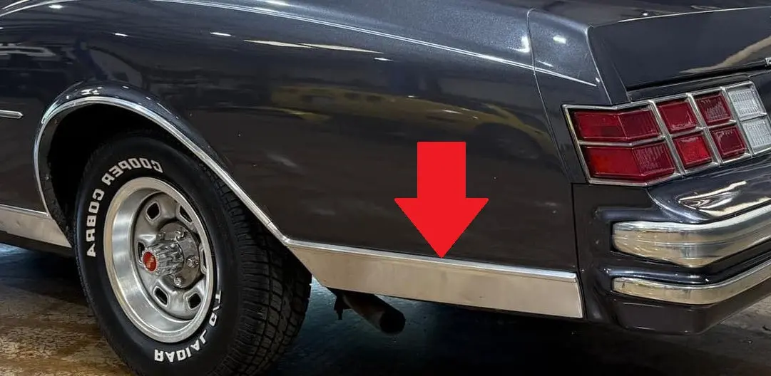 Quarter Molding ,Lower Rear Left Used 79 80 Monte Carlo 1