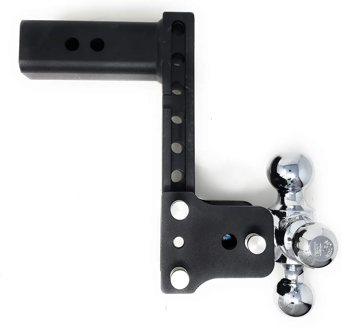 B&W Trailer Hitches Tow & Stow Adjustable Trailer Hitch Ball Mount - Fits 2.5" Receiver, Tri-Ball (1-7/8" X 2" X 2-5/16"), 8.5" Drop, 14,500 Gtw 1