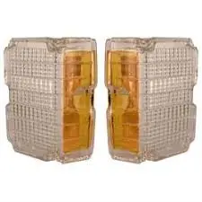 Park Light Lens, Clear, Pair, New, 71 Chevelle 1