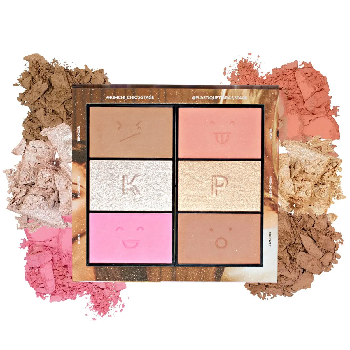 Nude Sensation "Life In Plastique Rubor, Iluminador Y Bronzer" - Kimchi Chic X Plastique 1