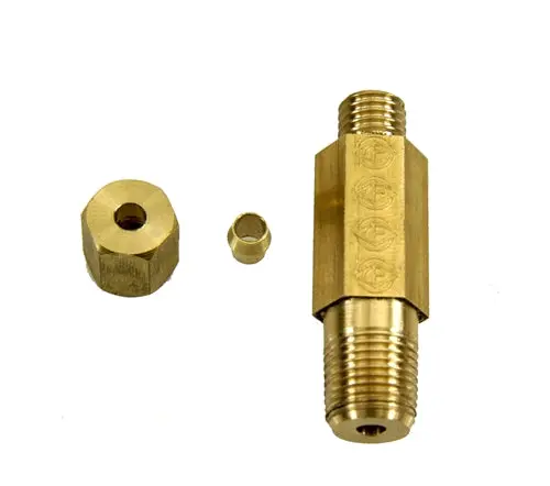 Oil Pressure Gauge Hose Fitting, Small Block, 67-76 Chevy 1