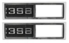 Front Marker Bezels (396) New, Repro, Pair, 68 Chevelle Impala 1