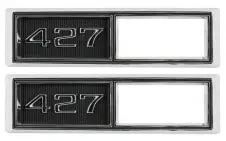 Front Marker Bezels (427) New, Repro, Pair, 68 Chevelle Impala 1