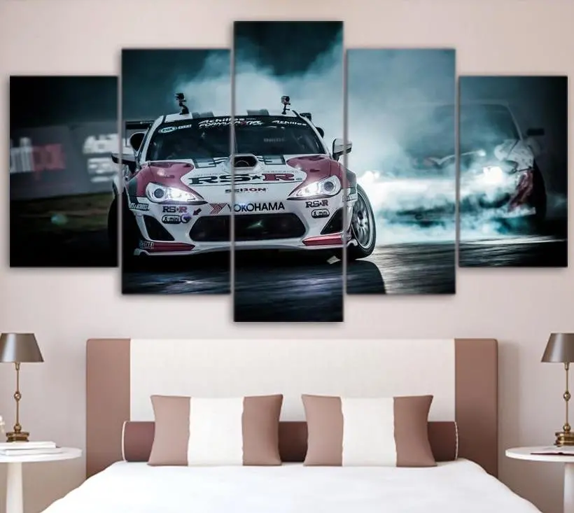 Toyota 86 Canvas Hd Printed Modular Pictures Frame Wall Art Poster 5 Panel Toyota 86 Frs Brz Jdm Racing Car Canvas Painting Home Decor 1