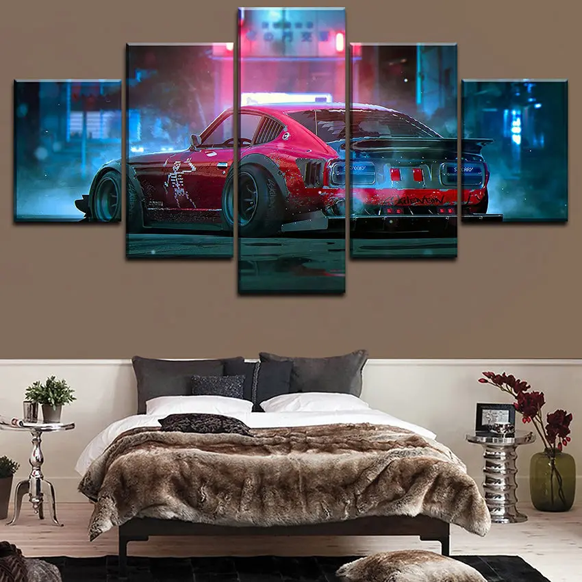 5 Pieces Dutsun 280Z Car Poster Modern Home Decortive Wall Modular Pictures Framework Top-Rated Canvas Art Printed Painting 1
