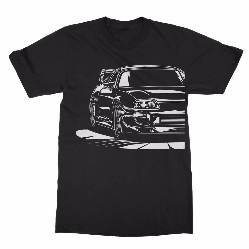 2018 Hot Sale Summer Japanese Car 2Jz Gte Jdm T-Shirt Outline High Quality 100% Cotton For Man Shirts 1