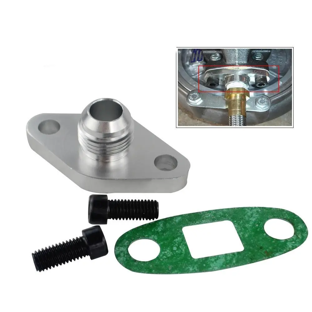 Vr - Turbo Oil Return / Drain Flange Adapter An10 For Toyota Lexus 1Jz 2Jz Gte Vr-Ofg35 2Jzgte 1Jzgte 1
