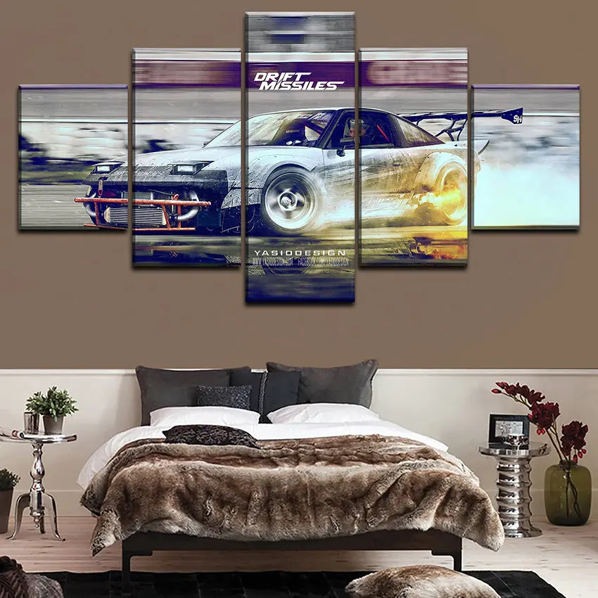 Canvas Wall Art Pictures Home Decor For Living Room Framework 5 Pieces Speedhunters Sports Car Paintingshd Print Modular Posters 1