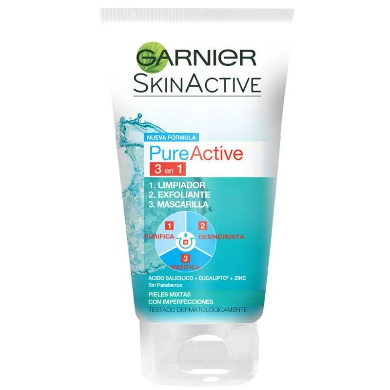 Pure Active Gel Limpiador 3 En 1 - Garnier 1