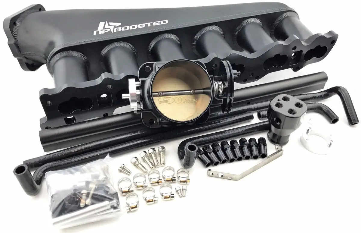 Rb25det Intake Manifold Kit 90Mm Throttle Body Fuel Rail Set For Rb25 2.5L R33 1