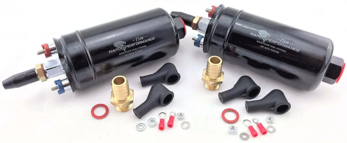 Dual Fuel Pumps 600Lph Total Flow Rate External Inline Replaces Bosch 044 1000Hp 1