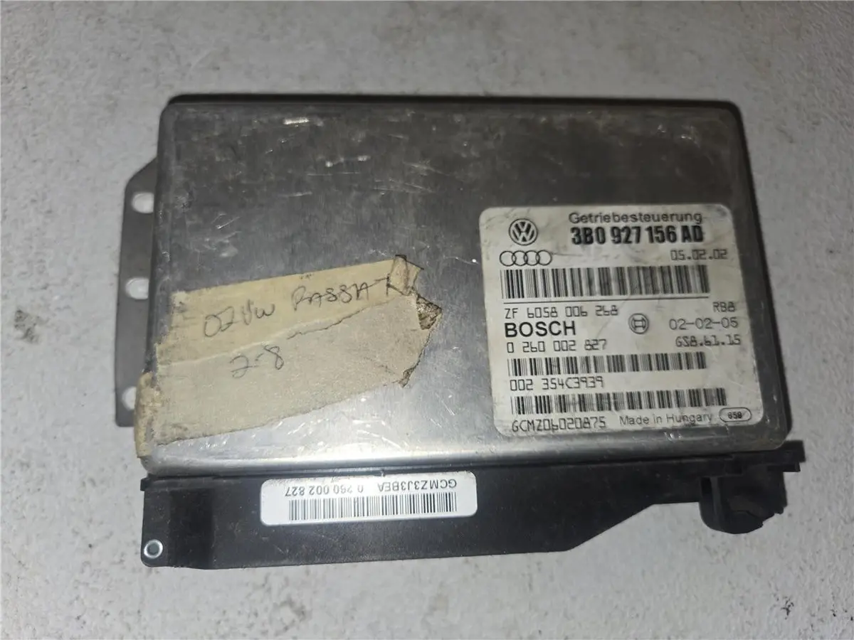01 - 03 Volkswagen Passat Transmission Control Module Tcm Tcu 3B0927156ad Oem 1