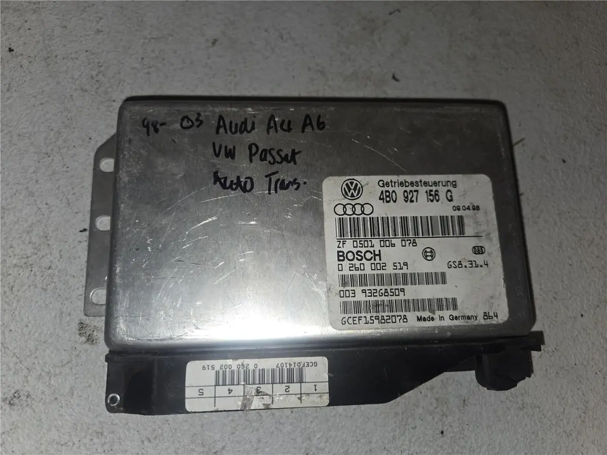 1998 - 2003 Audi A4/A6 Volkswagen Passat Transmission Control 4B0 927 156 G Oem 1