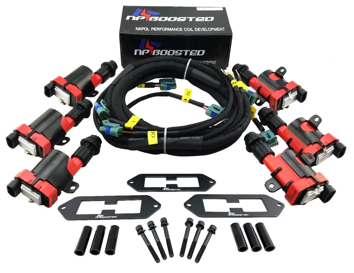 Lq9 Gm D585 Ignition Coil Conversion Kit + Bracket & Wire Harness Fits 2Jz-Gte 1