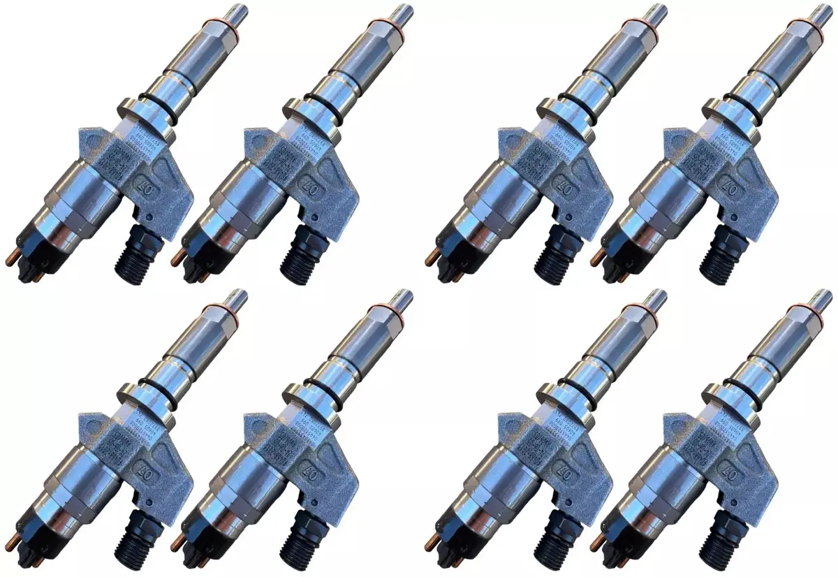 8 Pc Lb7 Turbo Diesel Fuel Injectors Set For 2001-2004.5 Duramax 6.6L 0445120008 1