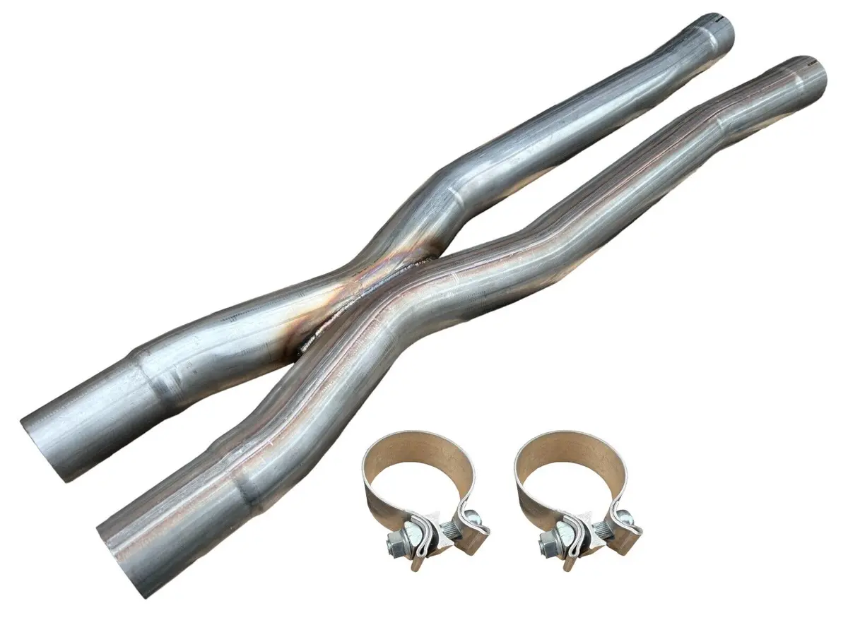 2.5" Hiflow X Pipe Exhaust Pipes For 15+ Mustang Gt Bullitt Mach 1 Coyote 5.0 V8 1