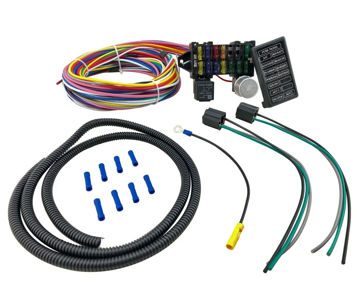 Fuse Relay 12 Circuit Wiring Harness For Chevy Mopar Ford Classic Street Hot Rod 1