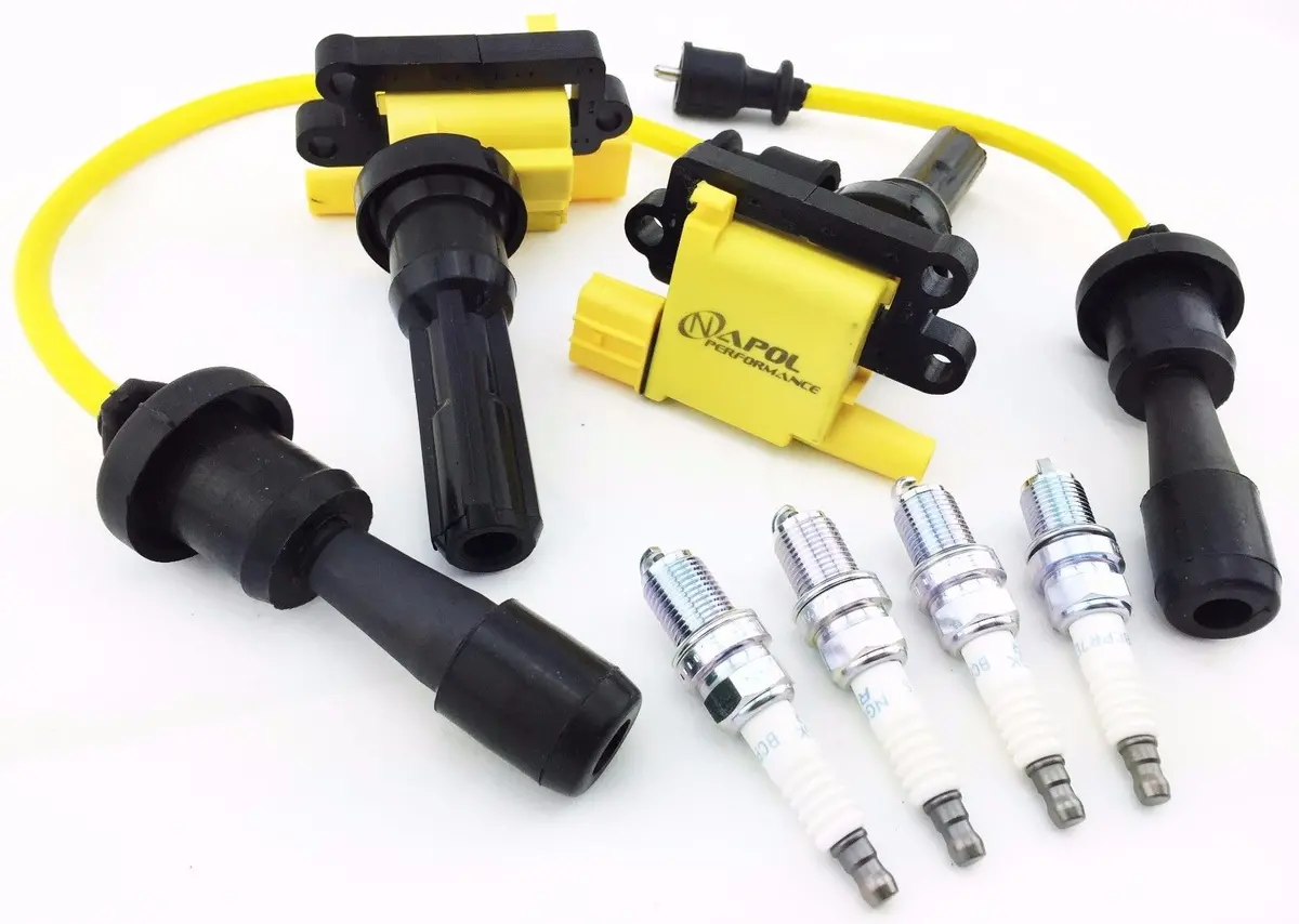 1996-2006 Lancer Ignition Coils & Wires Set Evo Iv V Vi Vii Viii Ix Ngk Splugs 1